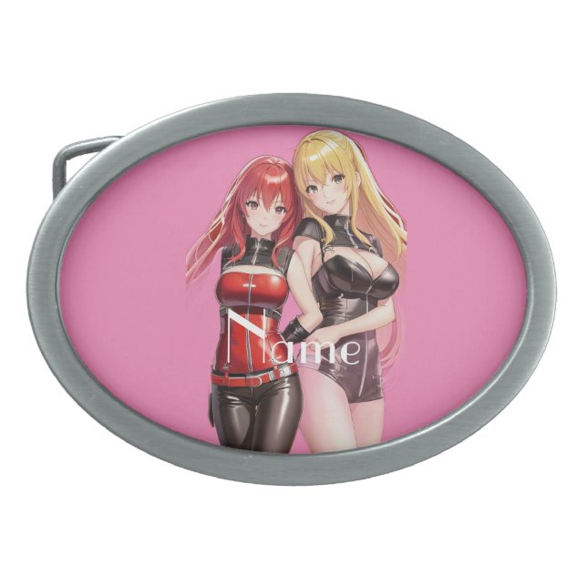 Cute Girls Anime Thunder_Cove Belt Buckle (Front)