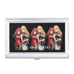 Cute Girls Anime Thunder_Cove Business Card Case