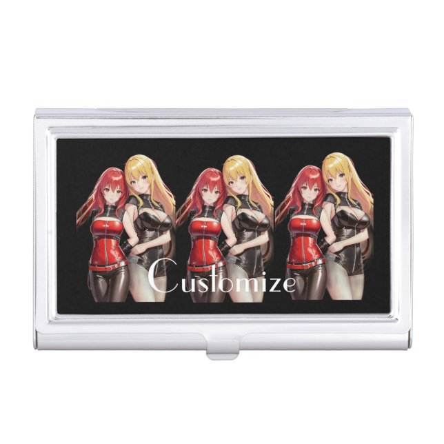 Cute Girls Anime Thunder_Cove Business Card Case (Front)