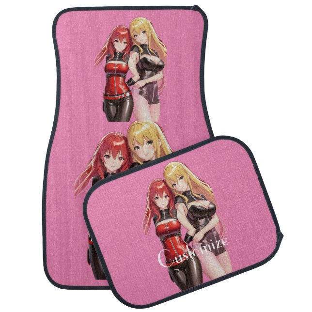 Cute Girls Anime Thunder_Cove Car Floor Mat (Set)