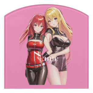 Cute Girls Anime Thunder_Cove Door Sign