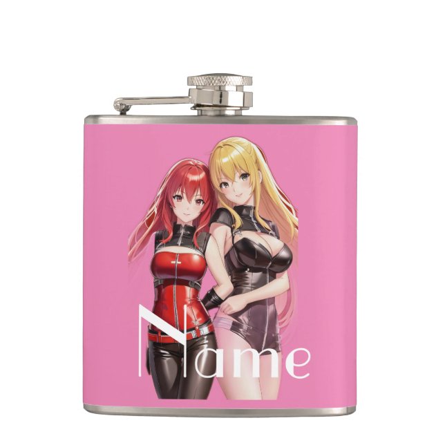 Cute Girls Anime Thunder_Cove Flask (Front)