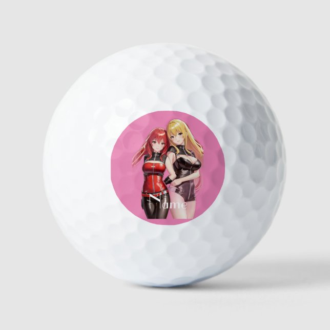 Cute Girls Anime Thunder_Cove Golf Balls (Front)