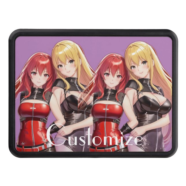 Cute Girls Anime Thunder_Cove Hitch Cover (Front)