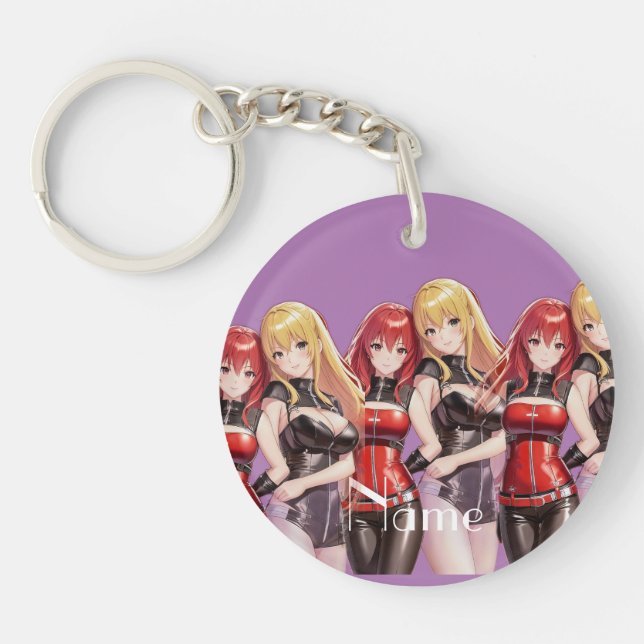 Cute Girls Anime Thunder_Cove  Keychain (Front)
