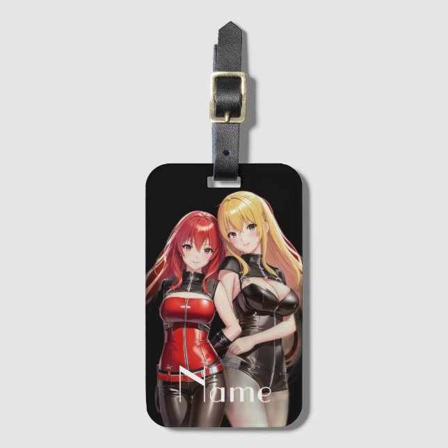 Cute Girls Anime Thunder_Cove Luggage Tag (Front Vertical)