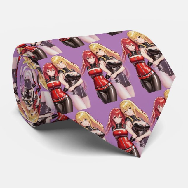 Cute Girls Anime Thunder_Cove  Neck Tie (Rolled)