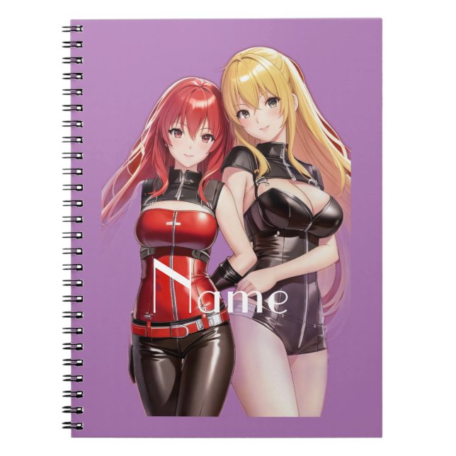 Cute Girls Anime Thunder_Cove Notebook (Front)