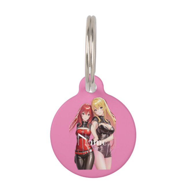 Cute Girls Anime Thunder_Cove  Pet ID Tag (Front)