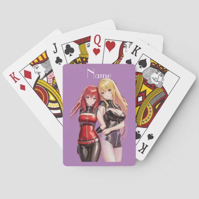 Cute Girls Anime Thunder_Cove Poker Cards (Back)