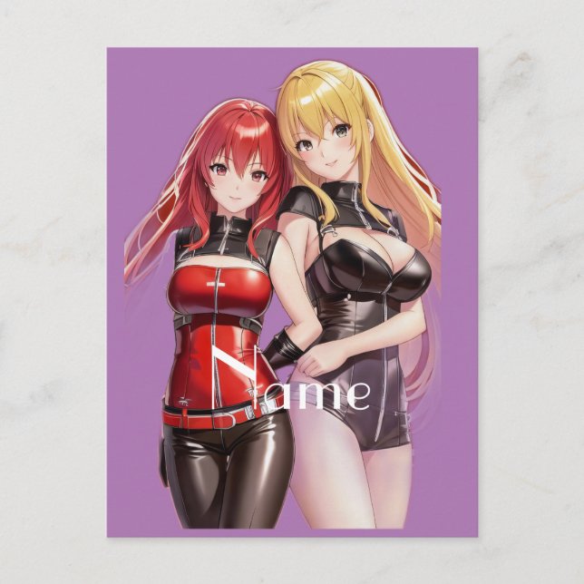 Cute Girls Anime Thunder_Cove  Postcard (Front)