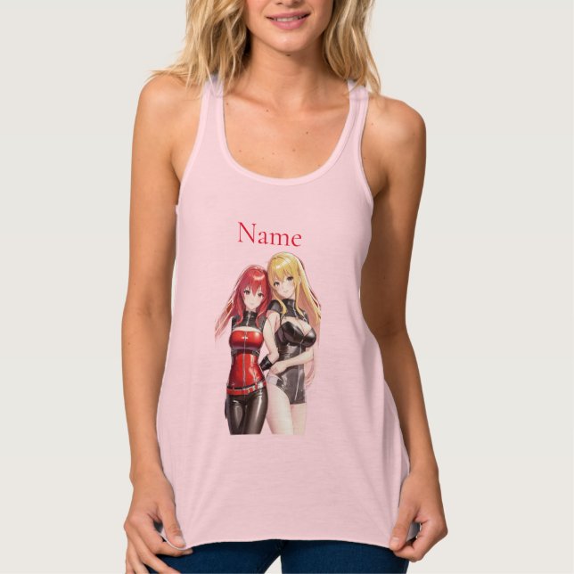 Cute Girls Anime Thunder_Cove Tank Top (Front)