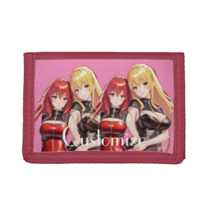 Cute Girls Anime Thunder_Cove  Tri-fold Wallet
