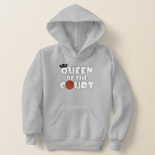 Cute Girls' Basketball Queen of the Court Sports Hoodie
