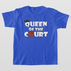 Cute Girls' Basketball Queen of the Court Sports T-Shirt
