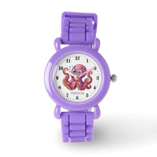 Cute girls beach octopus add name watch