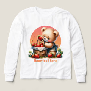 Cute girls bear lovers customizable Tri-Blend shirts
