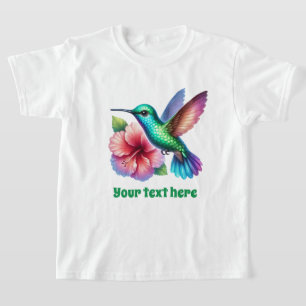 Cute girls bird lovers customizable  T-Shirt