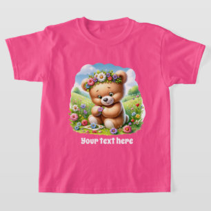 Cute girls customizable bear T-Shirt