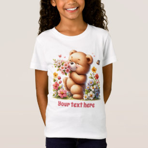 Cute girls customizable bear T-Shirt