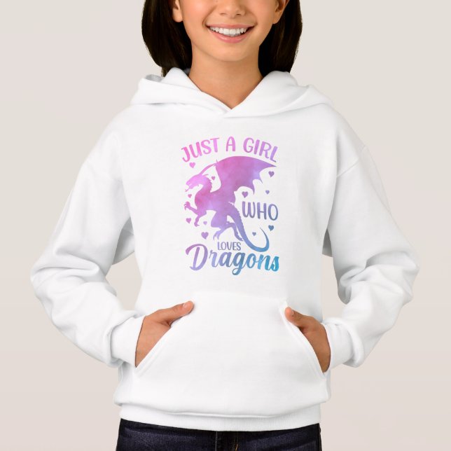 cute girls dragon lovers  hoodie (Front)