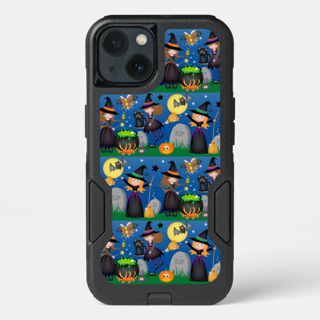 CUTE GIRLS DRESSED AS HALLOWEEN WITCHES OTTERBOX iPhone CASE (Back)