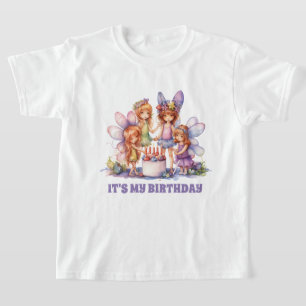 Cute girl's fairy Birthday party T-Shirt