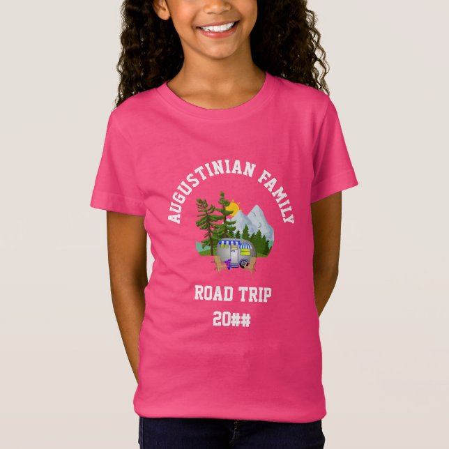Cute Girls Family Road Trip T-Shirt (Front)