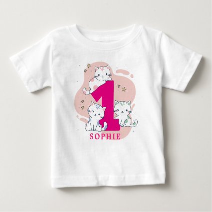 Cute Girls First Birthday Baby T-Shirt
