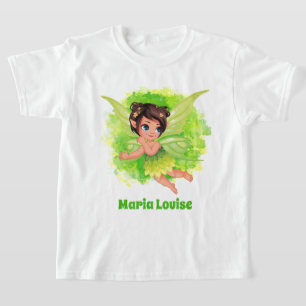 cute girls green fairy add name  T-Shirt