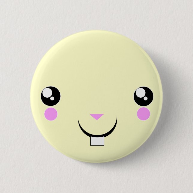 cute girls hamster Kawaii anime button (Front)