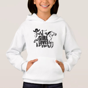 cute girls horse lovers word art hoodie
