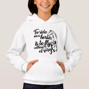 cute girls horse lovers word art hoodie
