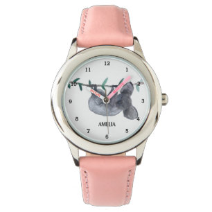 Cute Girls Koala Bear Animal Kids Curious Happy Watch