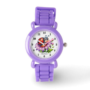 Cute girls ladybug lovers add name watch