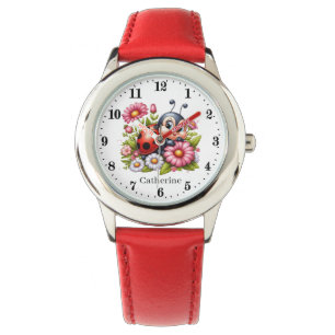 Cute girls ladybug lovers add name watch