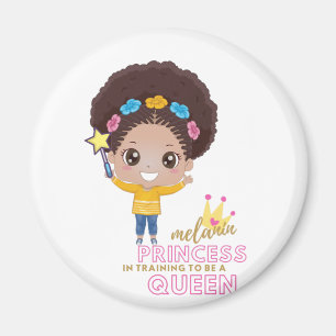 Cute Girls Melanin Princess Training To Be Queen Magnet