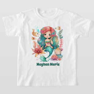 cute girls mermaid add name T-Shirt
