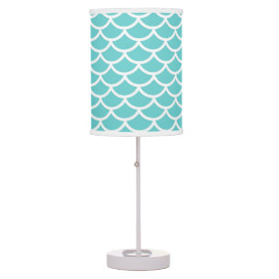 Cute girls mermaid seafoam pattern room decor lamp