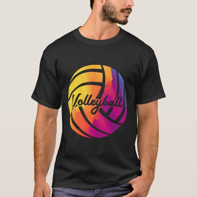 Cute Girls Mixed Color Teenagers Volleyball Pullov T-Shirt (Front)