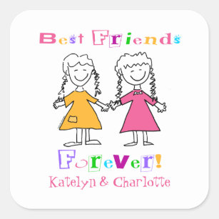 Friends Forever Vinyl Sticker Best Friends Sticker Girl Gift Friend Sticker  Friends Laptop Sticker 