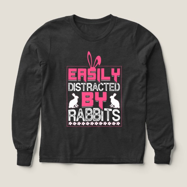 Cute girls rabbit lovers  Tri-Blend shirts (Design Front)