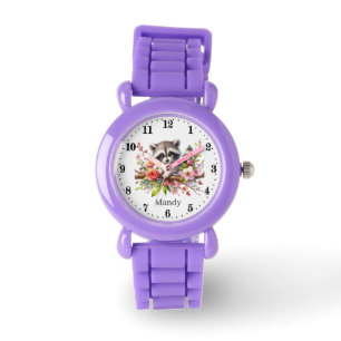 Cute girls raccoon lovers add name watch