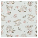 Cute Girls Reading Books Gift Ideas Fabric