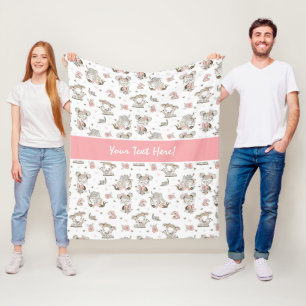 Cute Girls Reading Books Gift Ideas Fleece Blanket