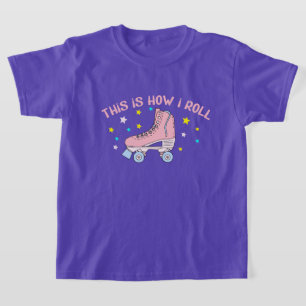 cute girls roller skating lovers  T-Shirt