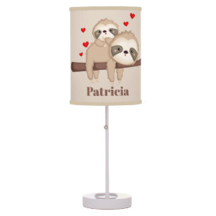 Cute Girls room decor sloth Table Lamp
