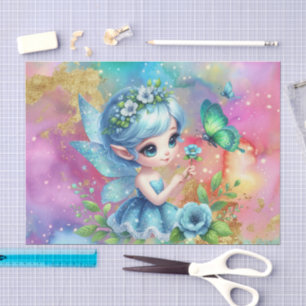 Cute girls room fairy decoupage  tissue paper