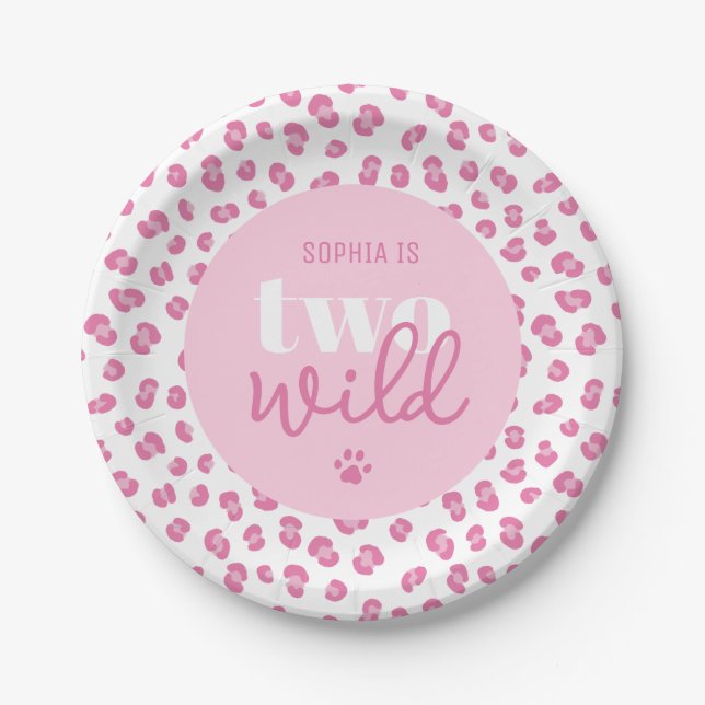Cute Girl's second birthday party  Paper Plates (Front)