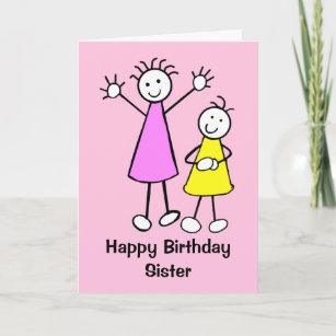 handmade happy birthday sister card